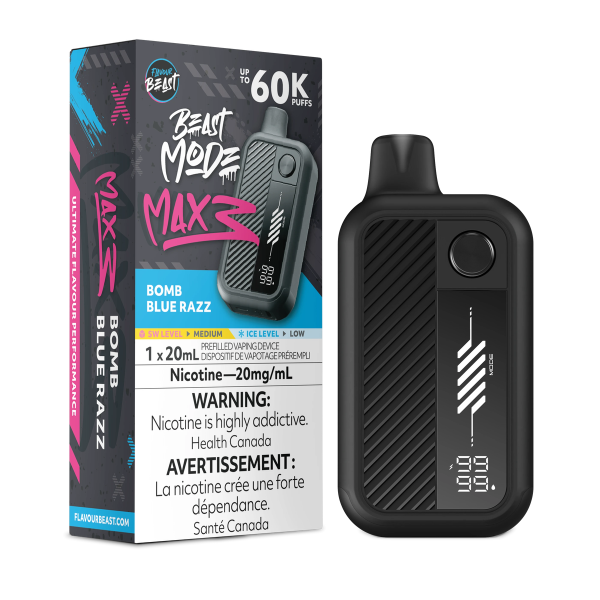 Beast Mode Max 3 60K - Bomb Blue Razz