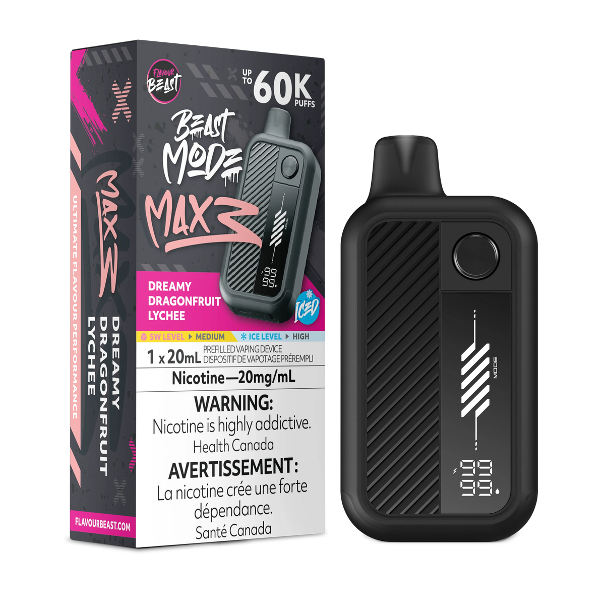 Beast Mode Max 3 60K - Dreamy Dragonfruit Lychee