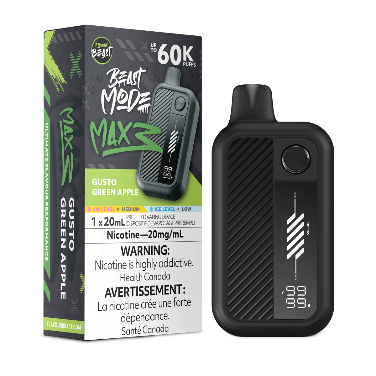 Beast Mode Max 3 60K - Gusto Green Apple