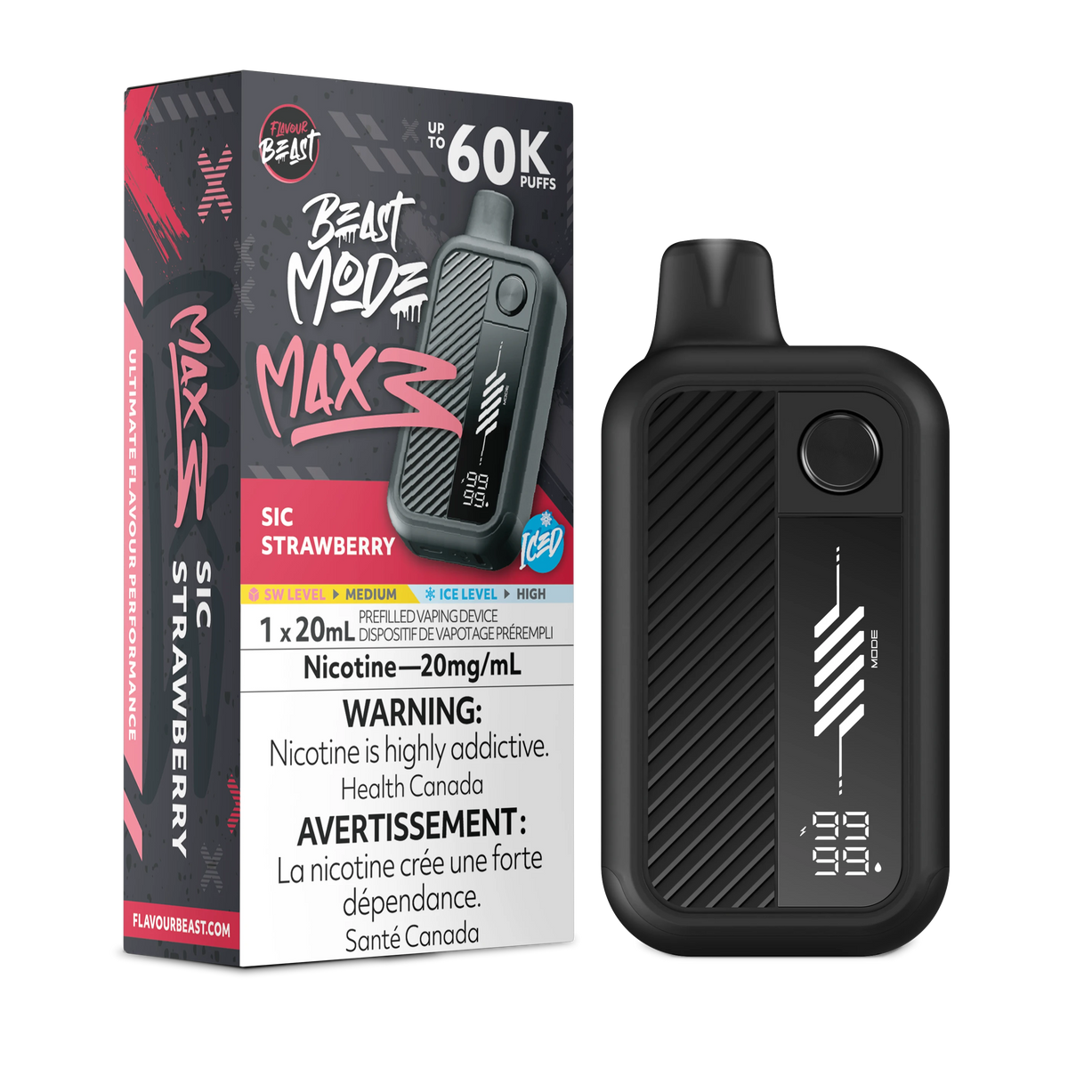 Beast Mode Max 3 60K - Sic Strawberry