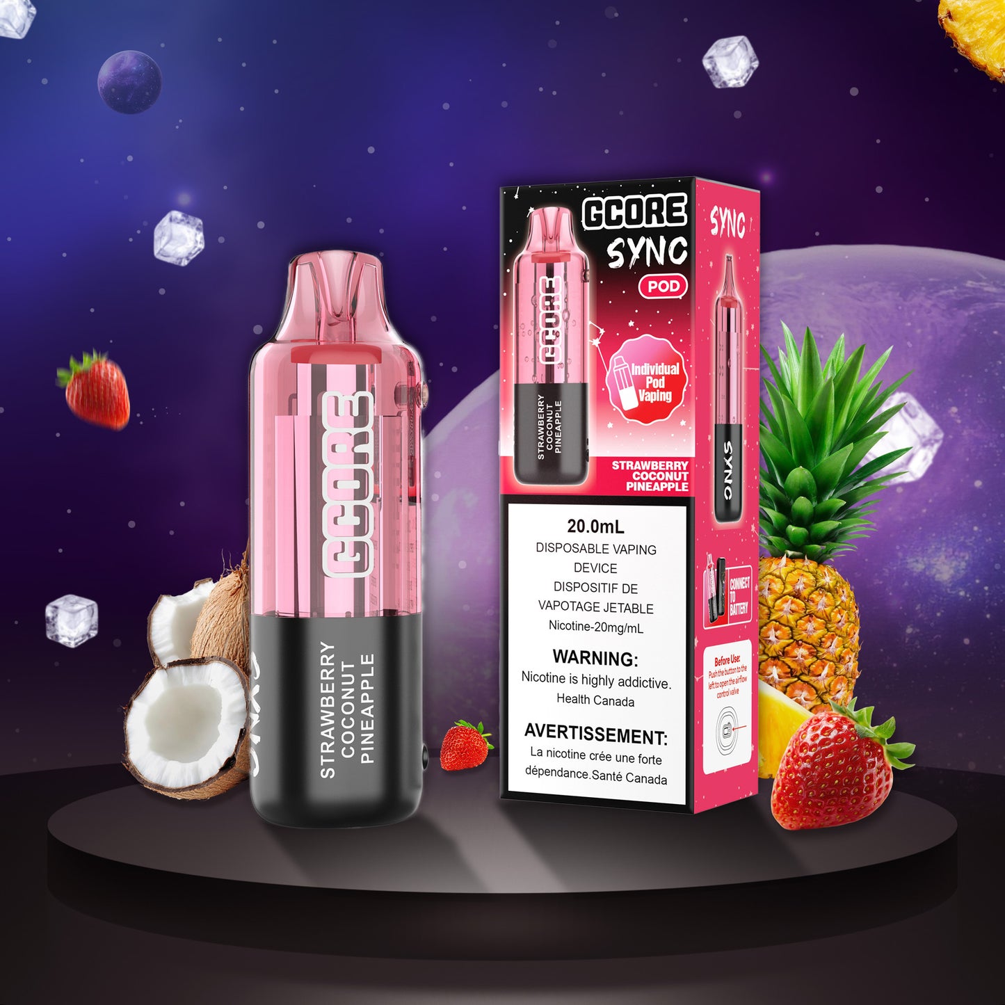 Gcore Sync Pod - Strawberry Coconut Pineapple