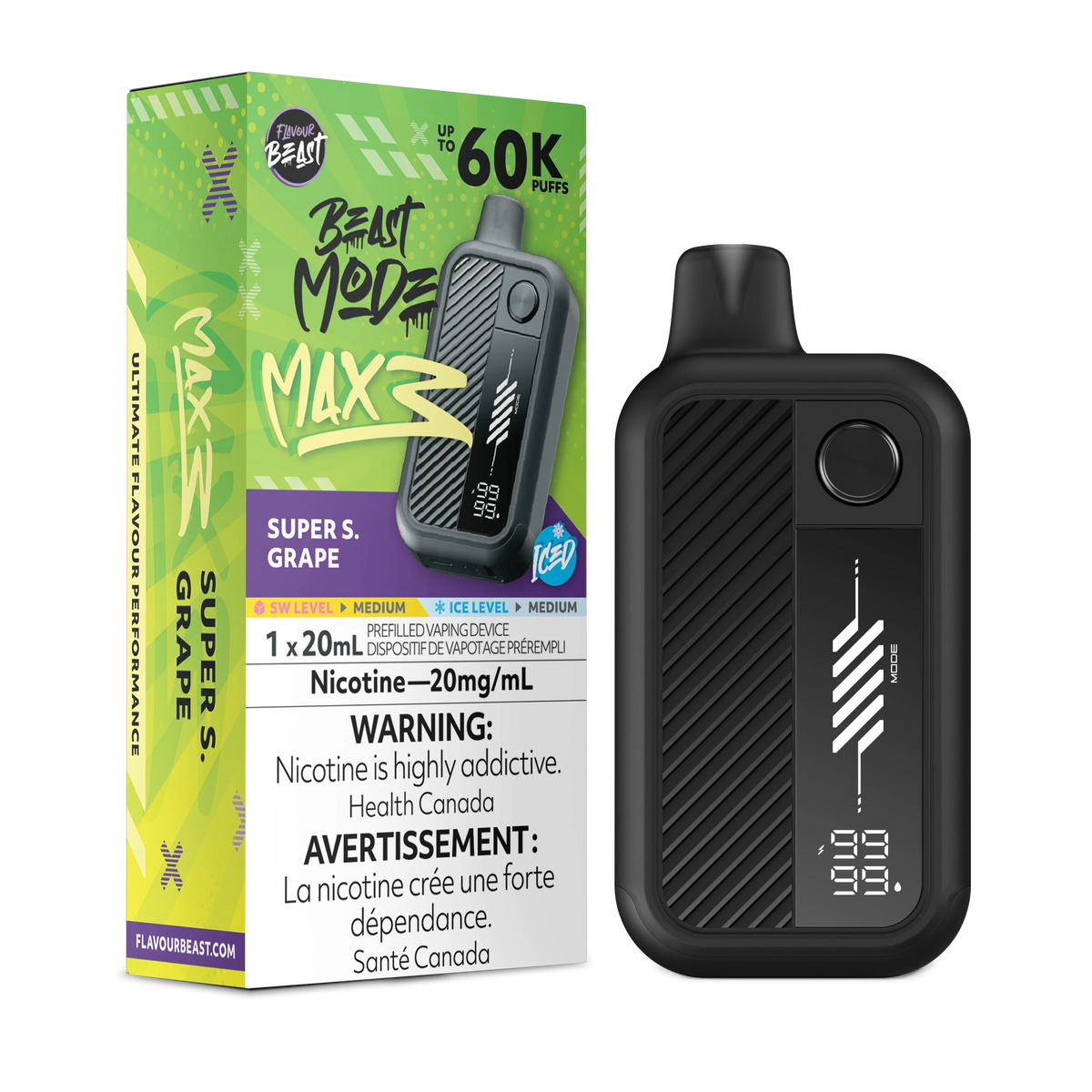 Beast Mode Max 3 60K - Super Sour Grape